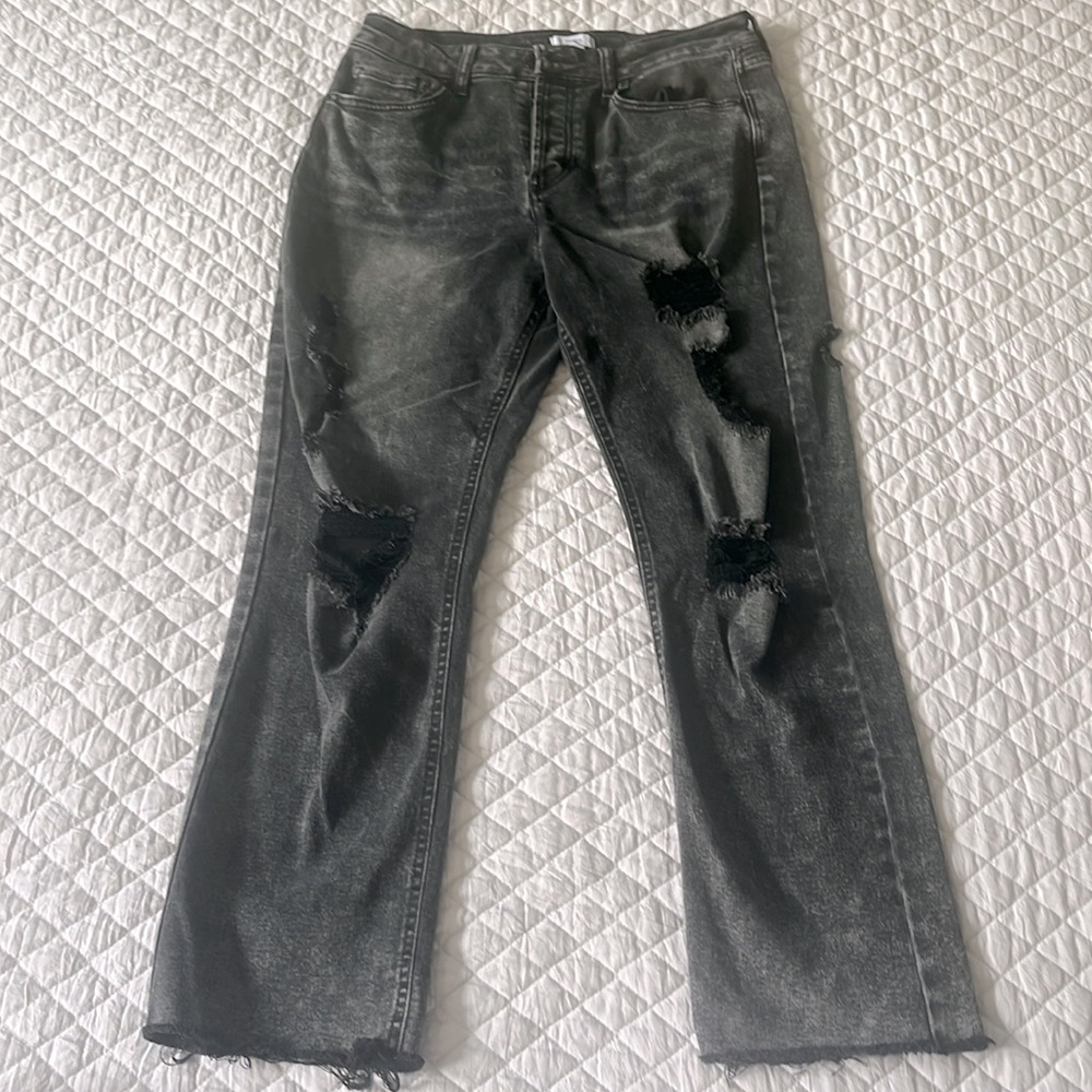 Forever 21, black ripped jeans, size 29